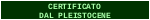 CERTIFICATO DAL PLEISTOCENE